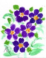 4月17日の誕生花と花言葉 ワスレナグサ アフリカンデージー 一年366日の花言葉と誕生花のイラストレーション